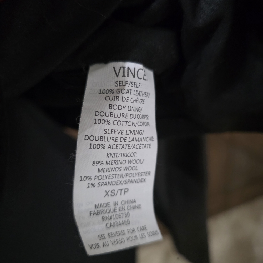 Vince Black Leather Asymmetrical Jacket - Picture 5 of 5